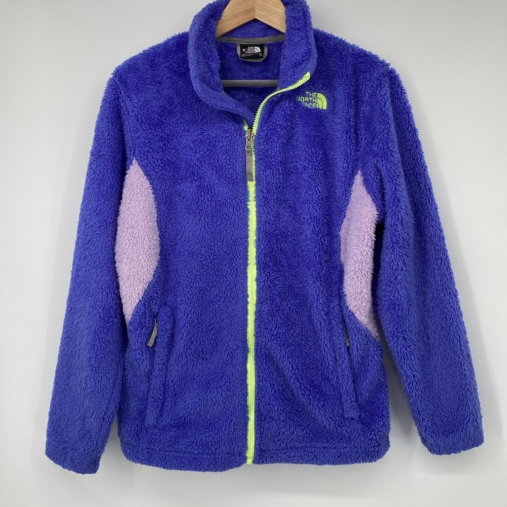 The North Face Girls Fuzzy Teddy Bear Full Zip Jacket Coat‎ Size XL (18)